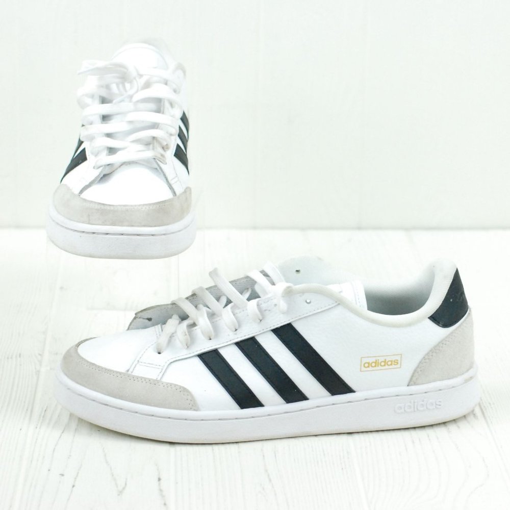 Adidas Classic Sneakers White Black Cloudfoam Comfort Men's Size 12 Shoes